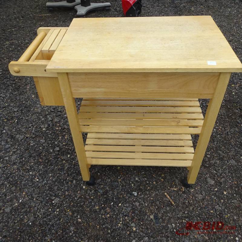 Wood kitchen cart