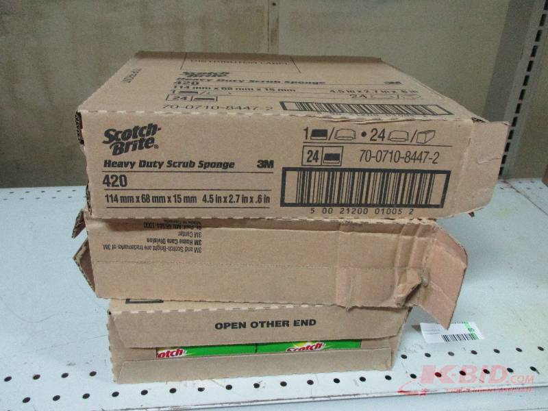 3 boxes of scotch brite pads