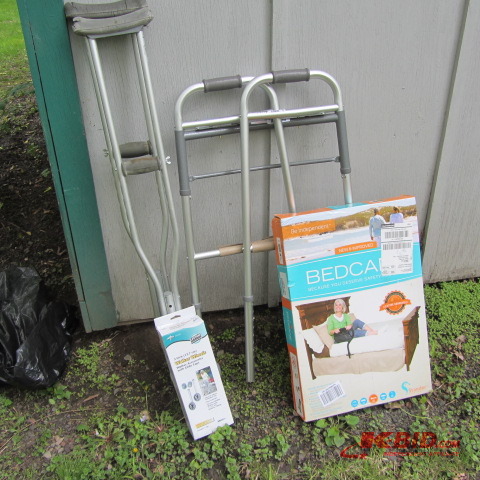 Walker, Wheels, Bed Table