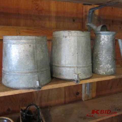 Galvanized Pails, Can