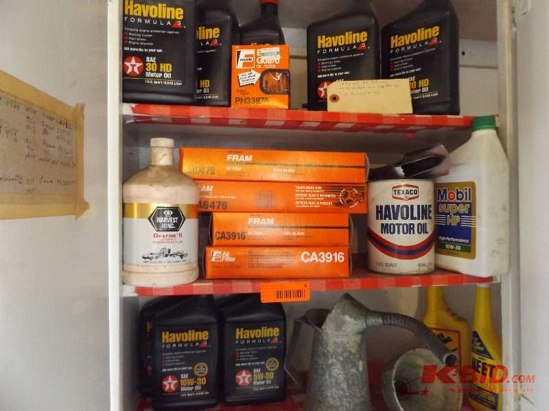 Auto Service Parts in Cabinet