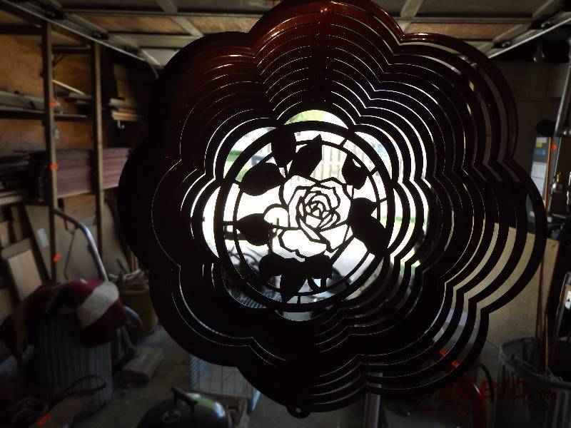 Rose Metal Wind Spinner
