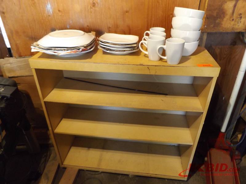 Dishes and Bookshelf
