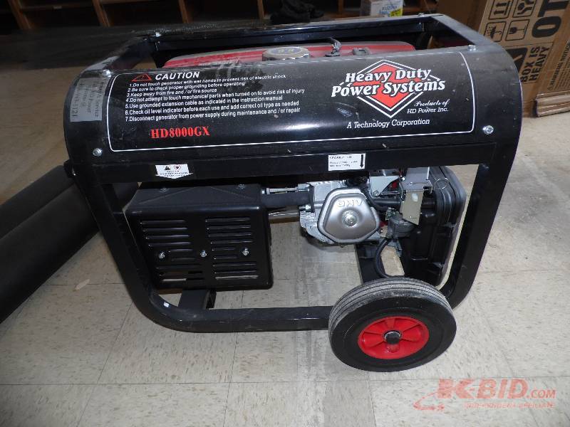 lot 2 image: HDD8000GX Gas 8000 watt (peak) Generator