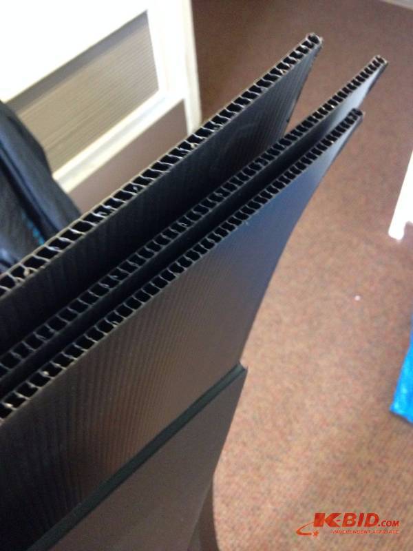 lot 2 image: Bulk lot of (4) black corrugated tag boards. ...