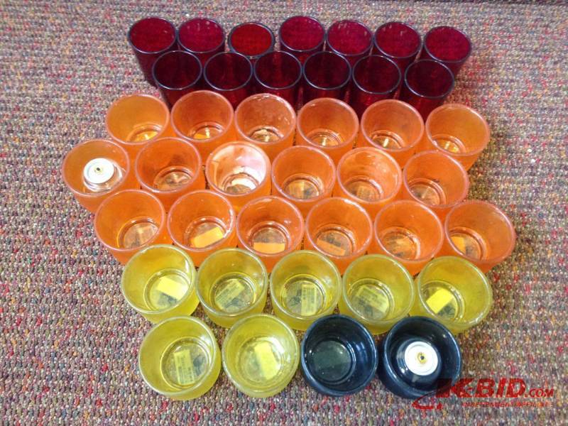 lot 14 image: Bulk lot of (40) votive candle holders....