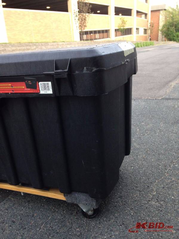 lot 24 image: Contico Work Bin Storage Bin on Wheels 50 Ga...