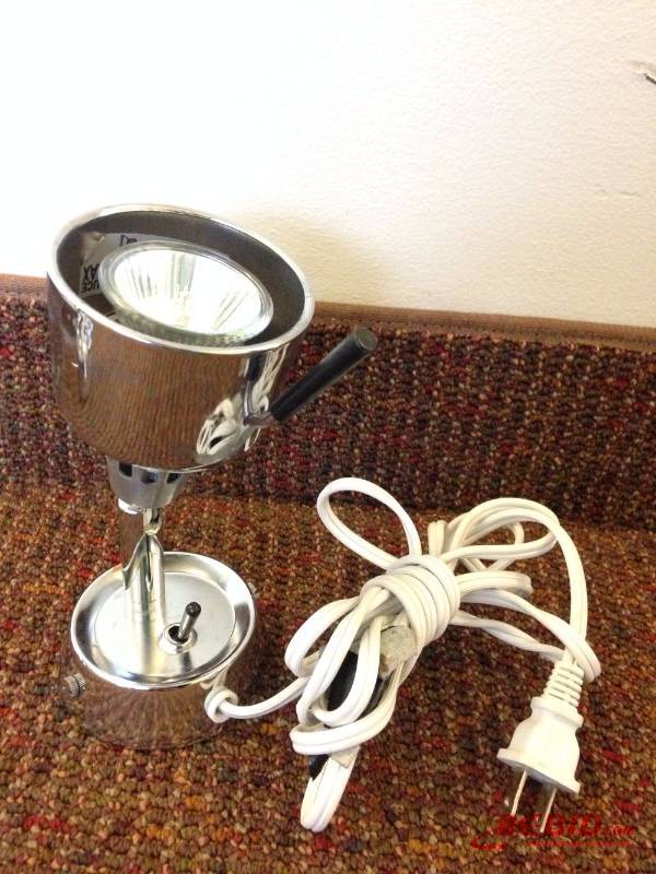 lot 80 image: Lot of (3) silver wall mounted lights. Adjust...
