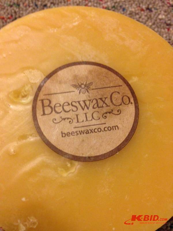 lot 97 image: Lot of (5) used beeswax candles from Beeswax ...