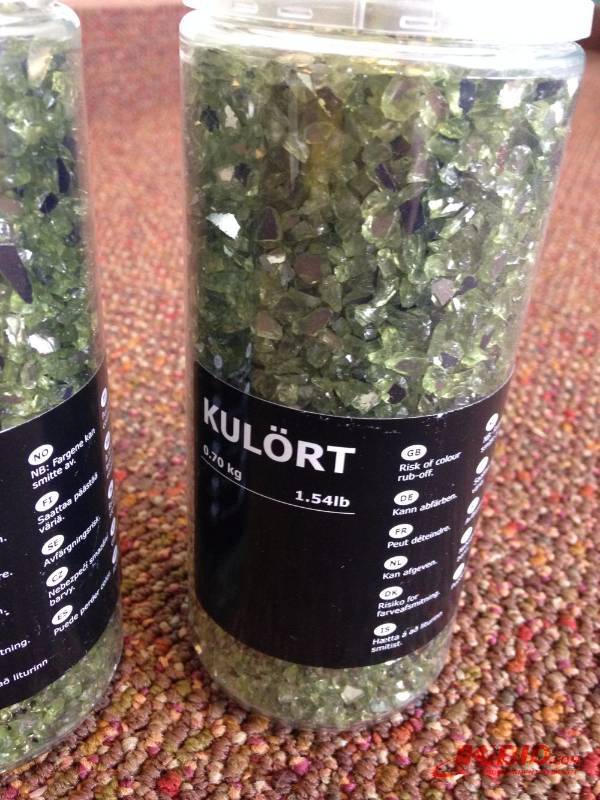 lot 134 image: Lot of (2) new IKEA decorative pebbles for va...