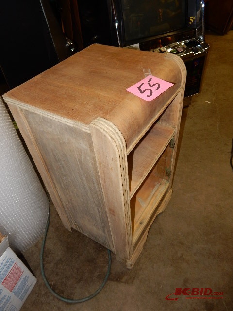 ART DECO type of night stand.. Looks like Walnut