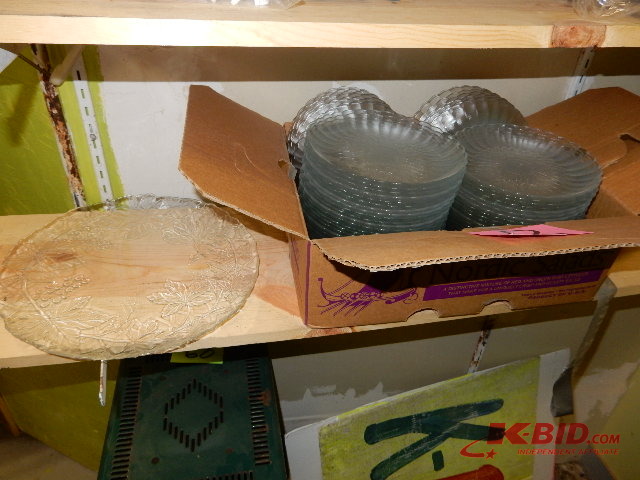 Cut Glass Salad plates and serving platter