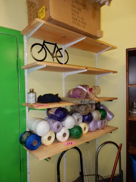 4 sections of shelves