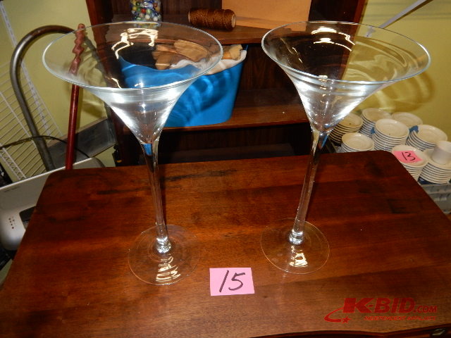 2 LAAAARGE martini glasses