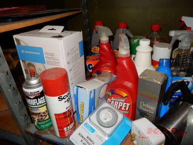 2 Shelves of Misc. cleaners, etc. etc.