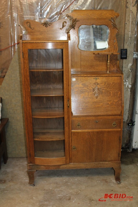 Antique Oak Secertery
