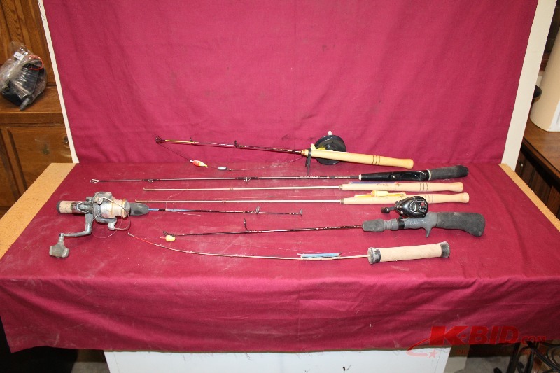 Lot of Fishing Rods Reels
