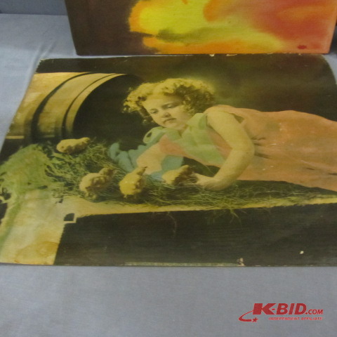lot 50 image: Art, Vintage Chicken Print
