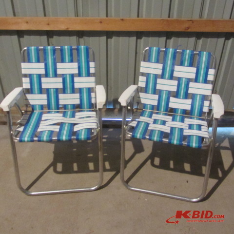 lot 146 image: Aluminum Lawn Chairs