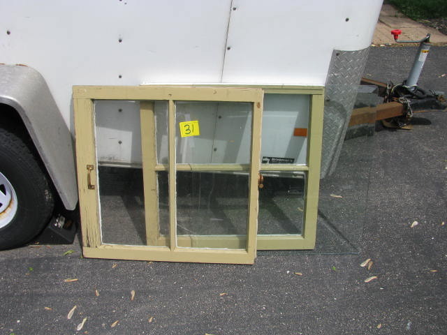 glass windows and table top