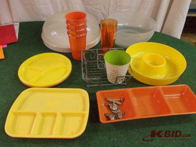 Box Lot Plastic Picnic Dishes