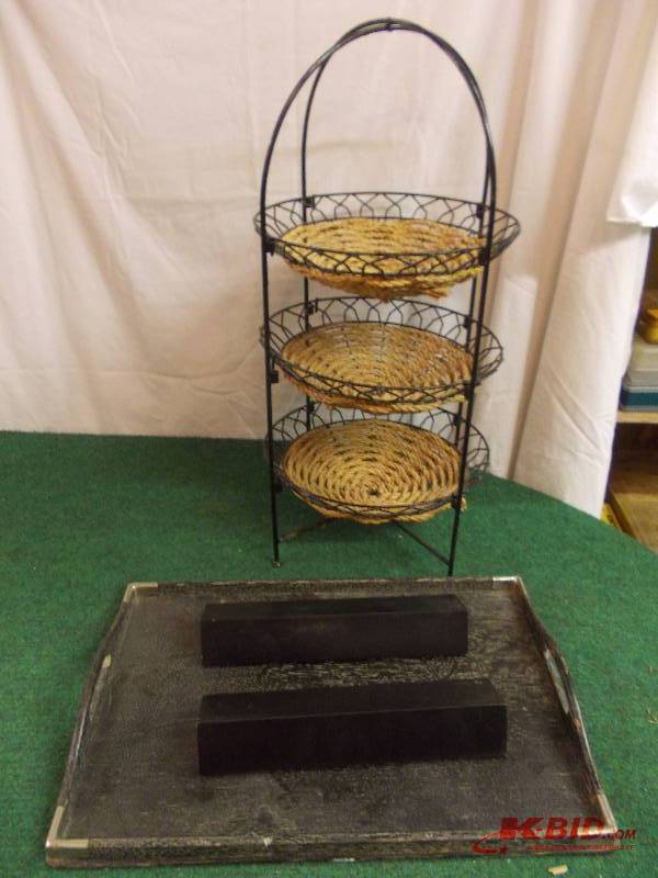 3-Tier Server, Tray, Wall Shelves