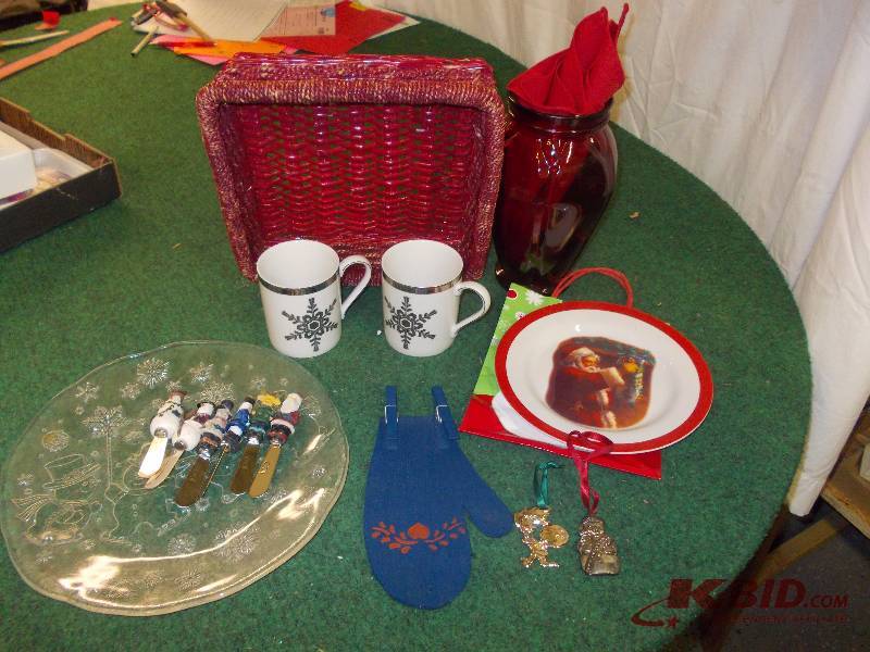Ralph Lauren Snowflake Mugs, Snowman Platter, Holiday Related