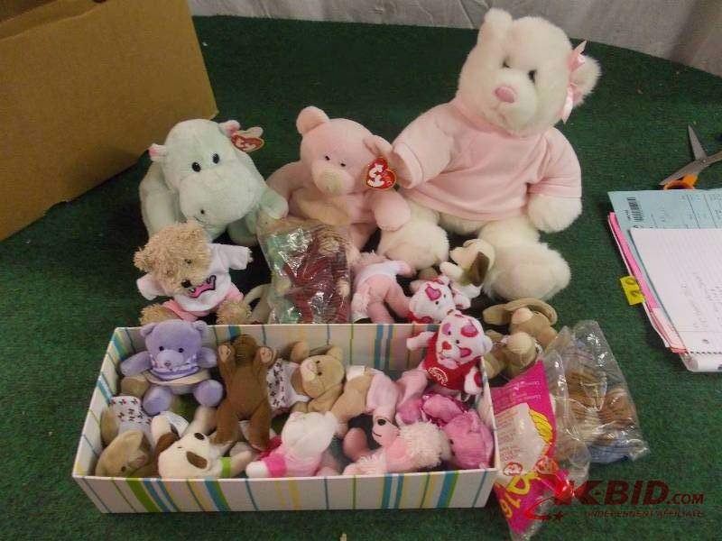 Box Lot - TY & Other Small Stuffed Animals (Like New)