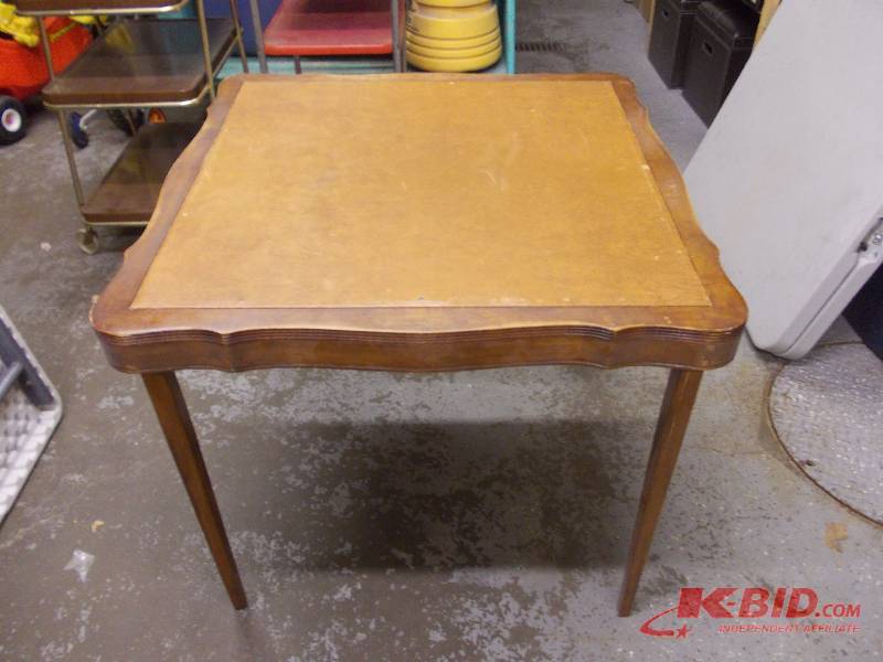 Vintage Wood Folding Card Table