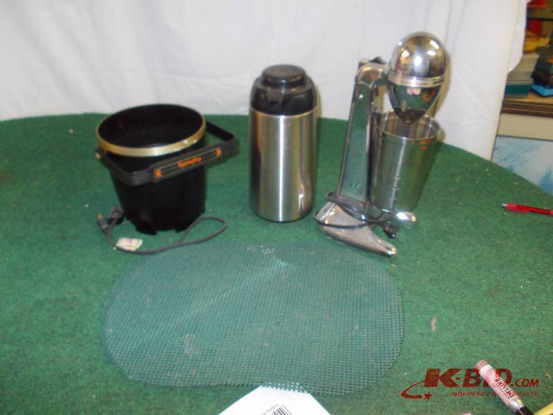 Hamilton Beach Malt Mixer, Fry Daddy, Thermal Beverage Server, Placemats