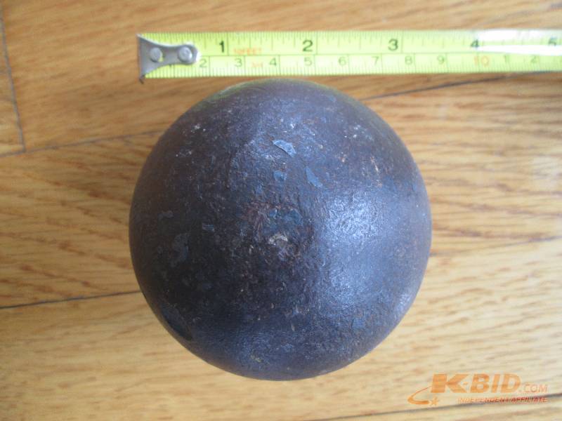 Solid metal canonball, approx. 3 in...