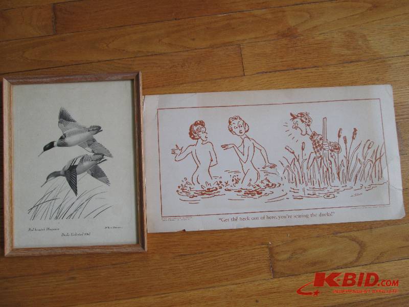 Vintage Ducks Unlimited framed and ...