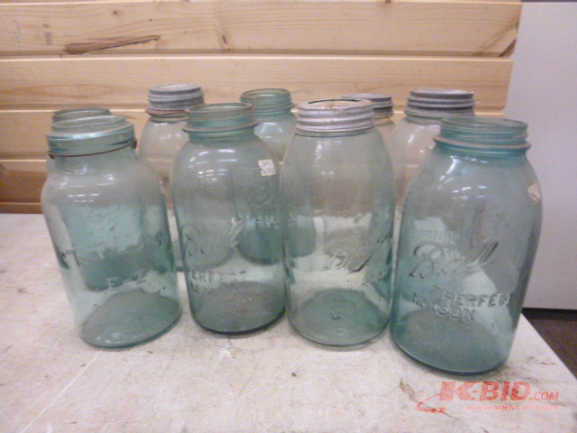 lot 94 image: 9 Canning Jars