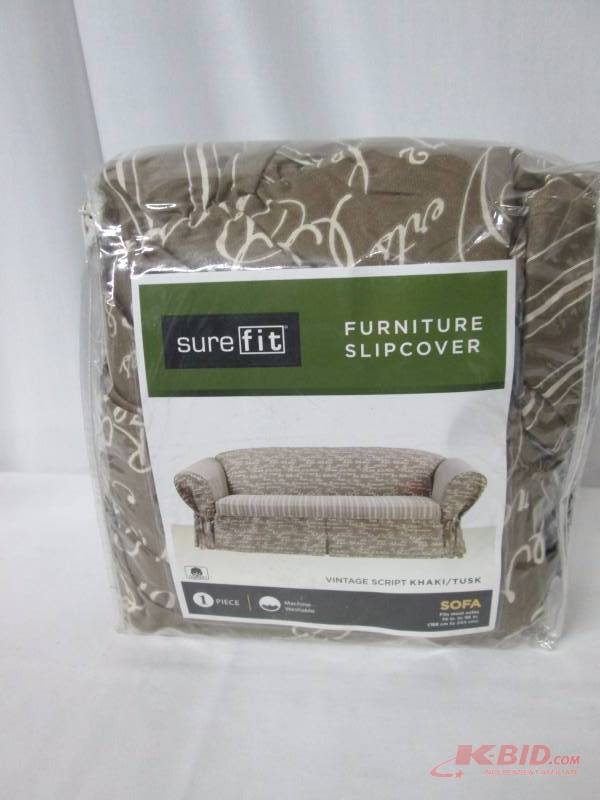 Sure Fit Vintage Script Sofa Cover