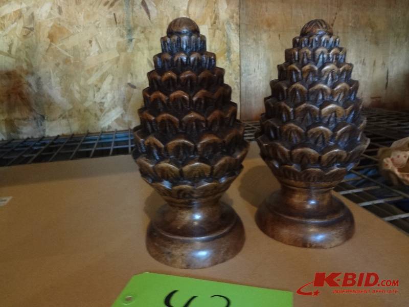 Pair of Fancy Wood Finials