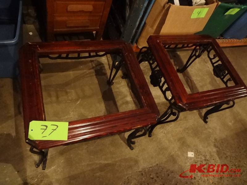 Pair of WoodMetal Tables