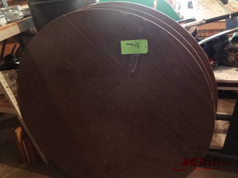 (5) Large Round Tables