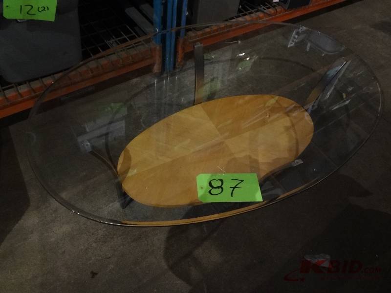 Oval Glass Table