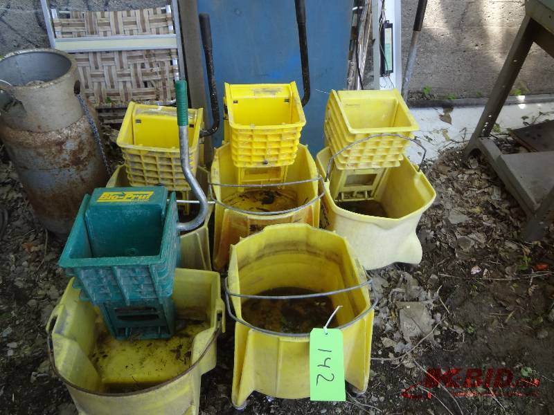 Lot of 5 Mop Buckets