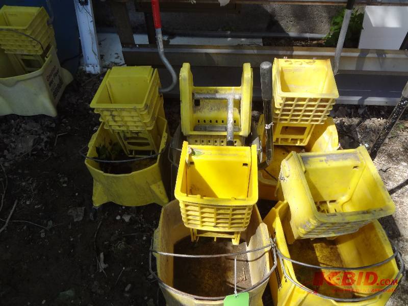 Lot of 5 Mop Buckets
