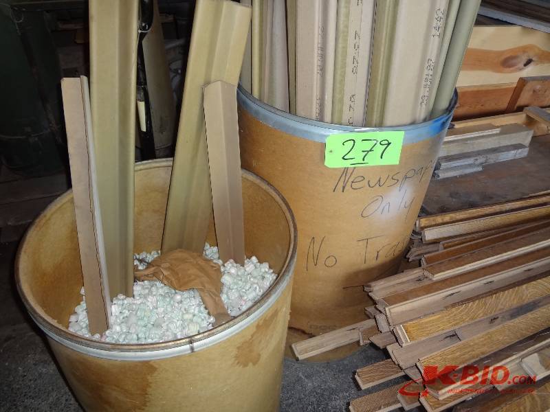 Two Cardboard Barrels