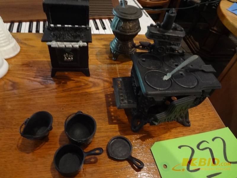 Lot of Miniture Cast Iron Stoves