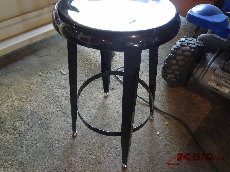 Black Metal Stool