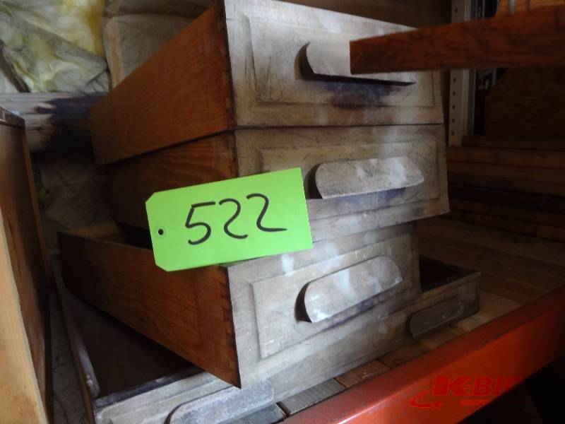(5) Old Walnut Desk Drawers