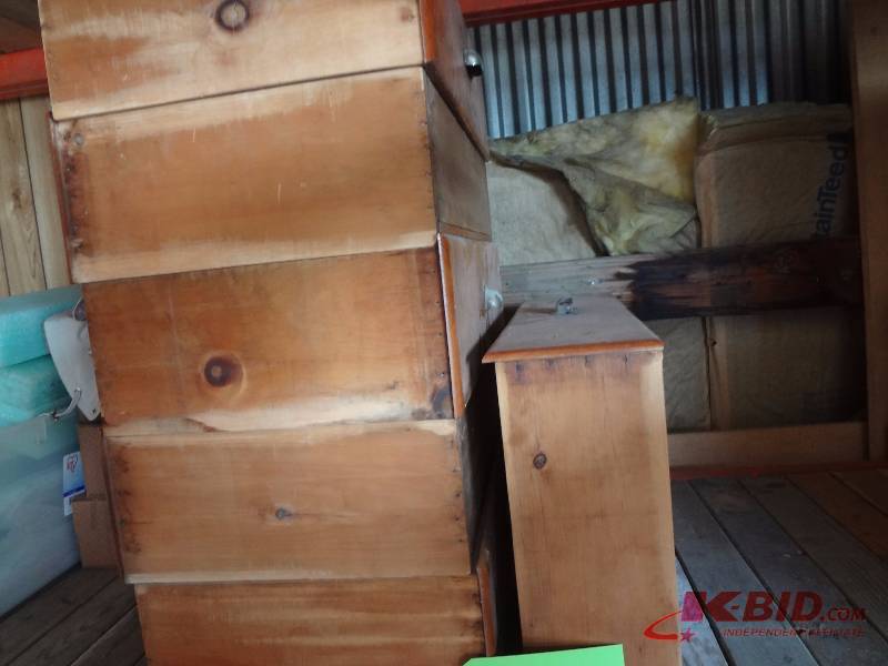 (5) Old Pine Desk Drawers