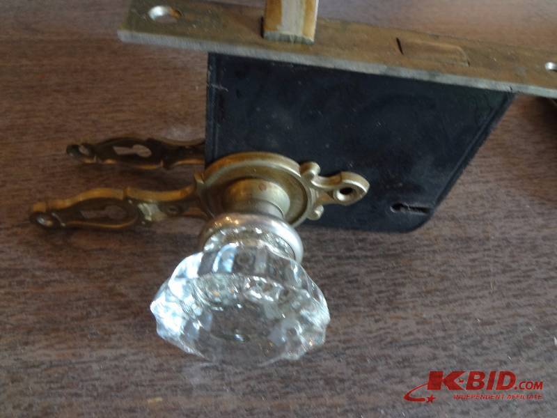 Lot of Victorian Crystal Door Hardware