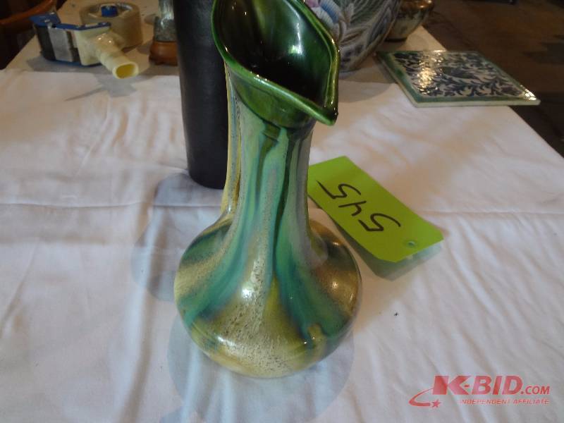 Belgium Pottery, signed Pitcher
