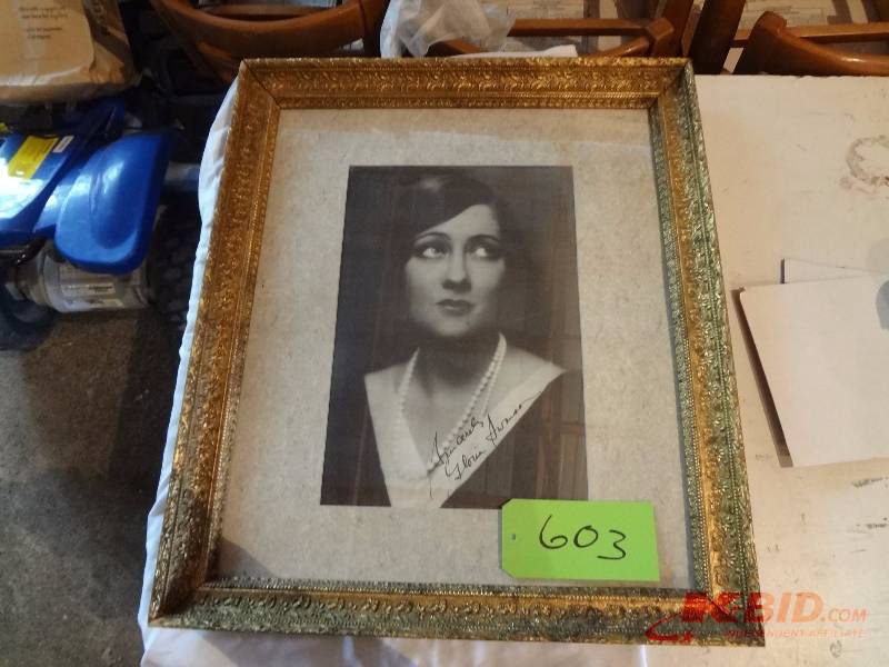Huge Autographed Picture of Gloria Swanson