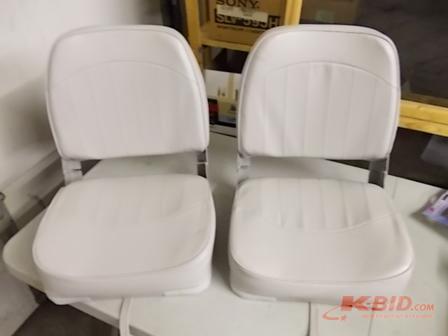 lot 67 image: 2-Folding Boat Chairs (Both Have Cracked Bottoms)