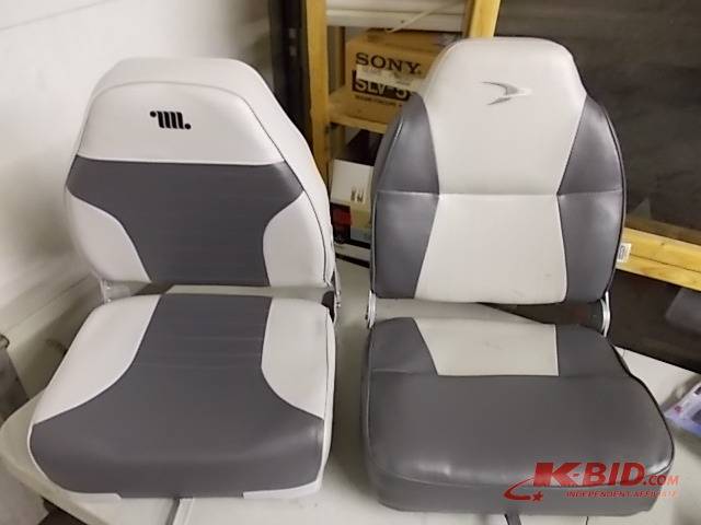 lot 69 image: 2-Folding Boat Chairs (Both Have Damage--CornerBottom Cracks)